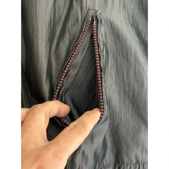 VTG Fleet Street Womens Long Trench Coat Gray Thermolite Paisley Lined Size 10 - Picture 14 of 16